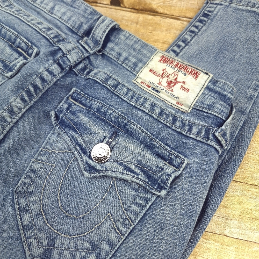 True Religion Men's Light Blue Relaxed Jeans - Picture 5 of 7